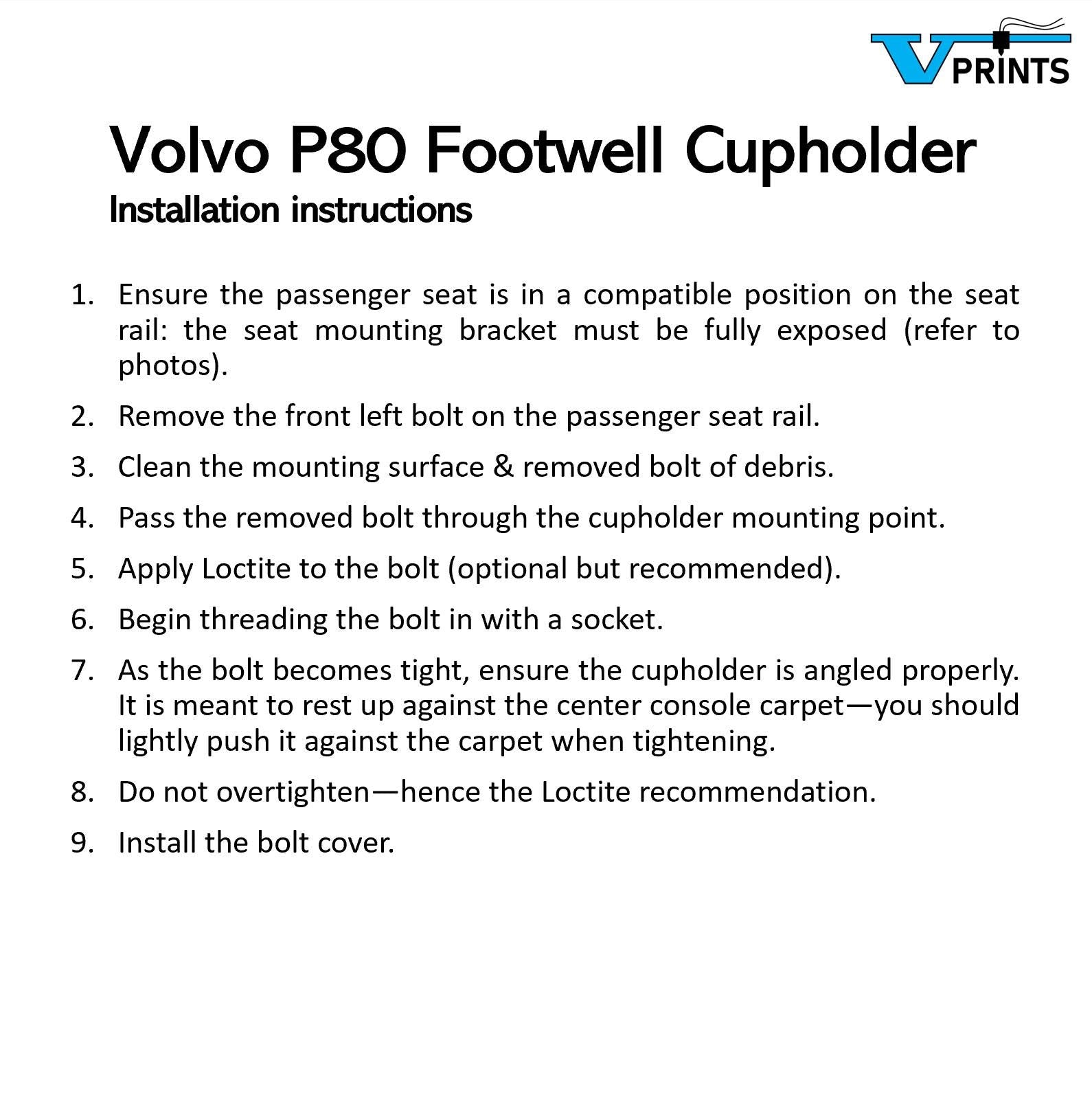 Volvo P80 Large Footwell Cupholder