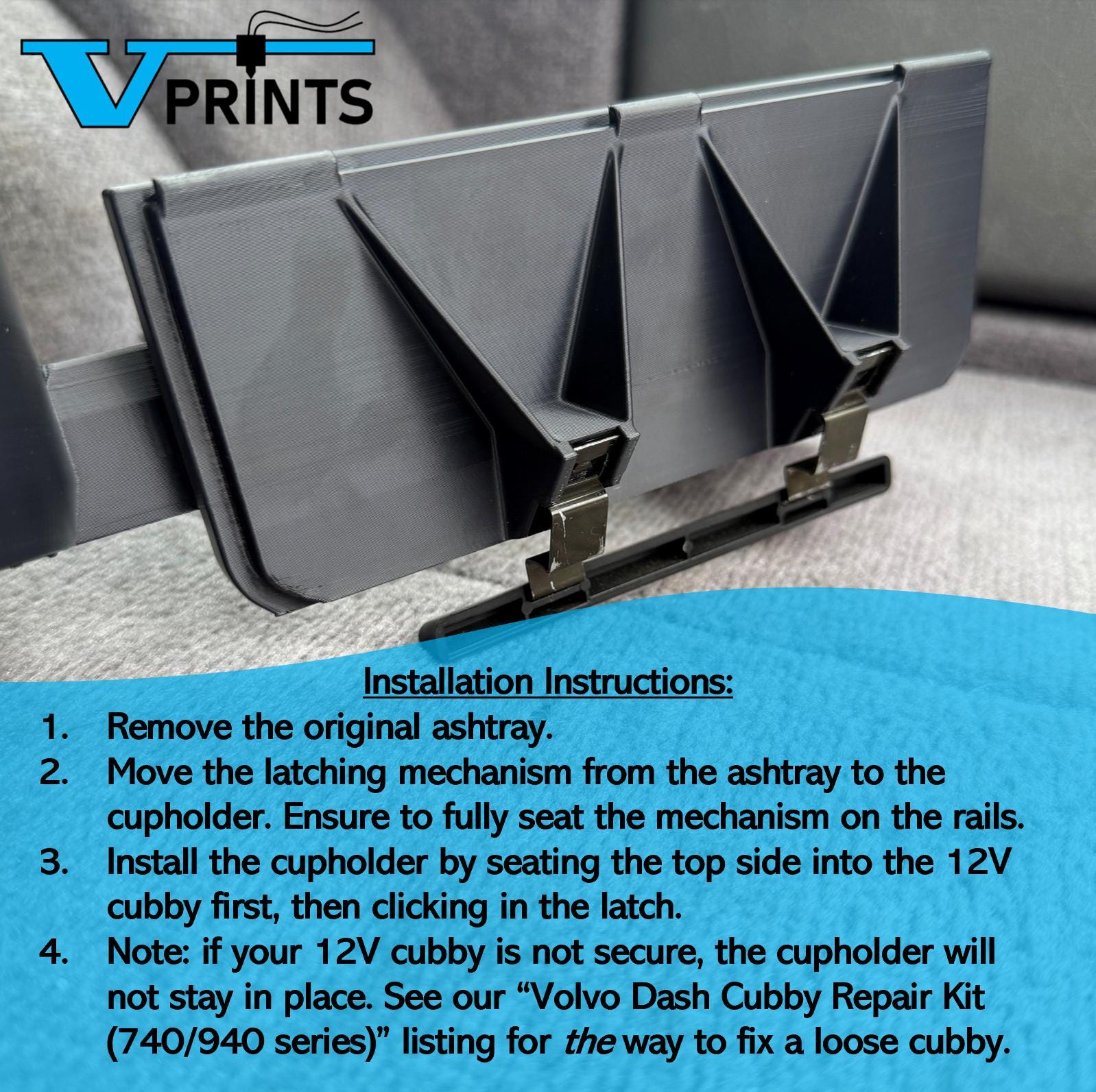 Volvo 740 & 940 Dash Cupholders