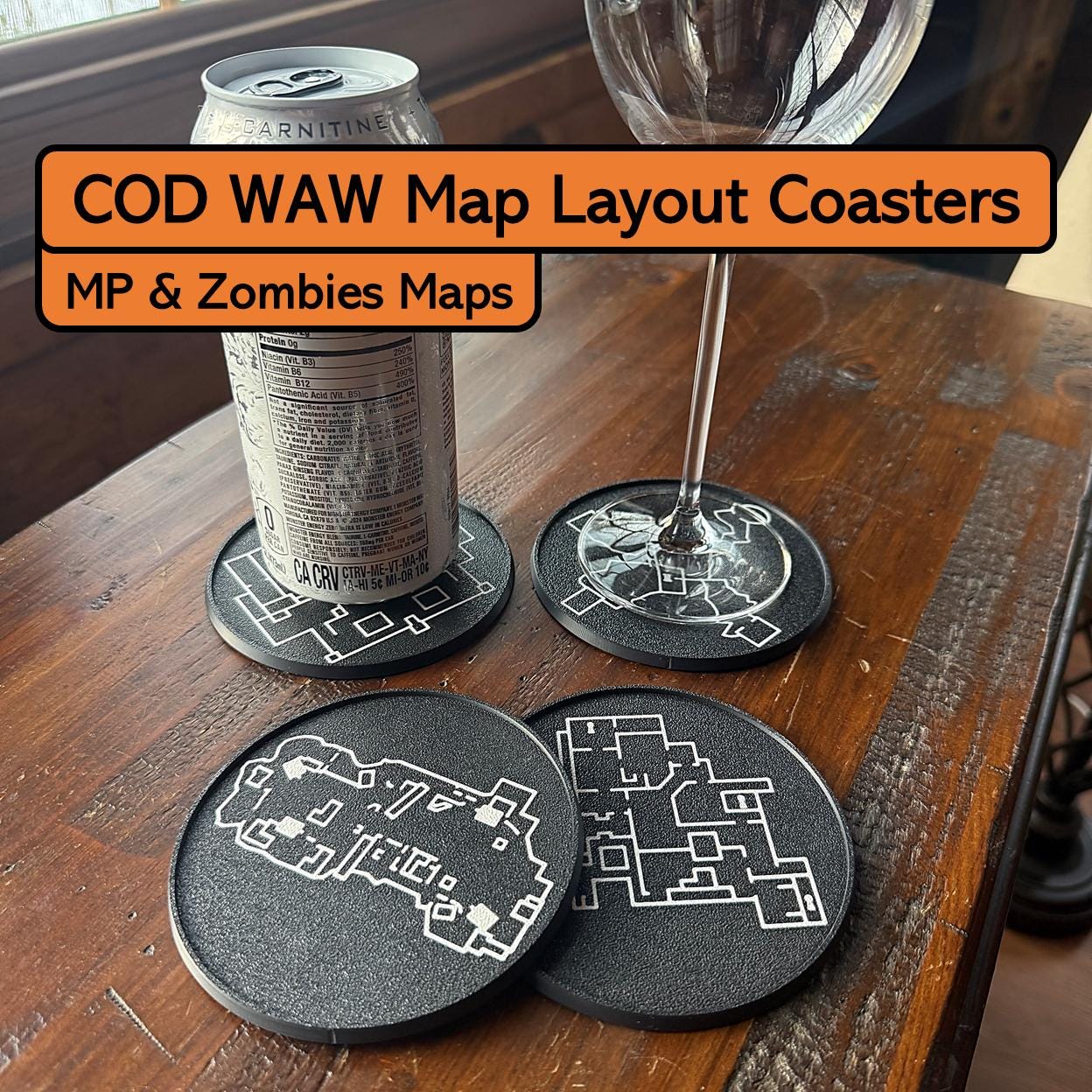 COD WAW Map Layout Coaster Sets (MP & Zombies)