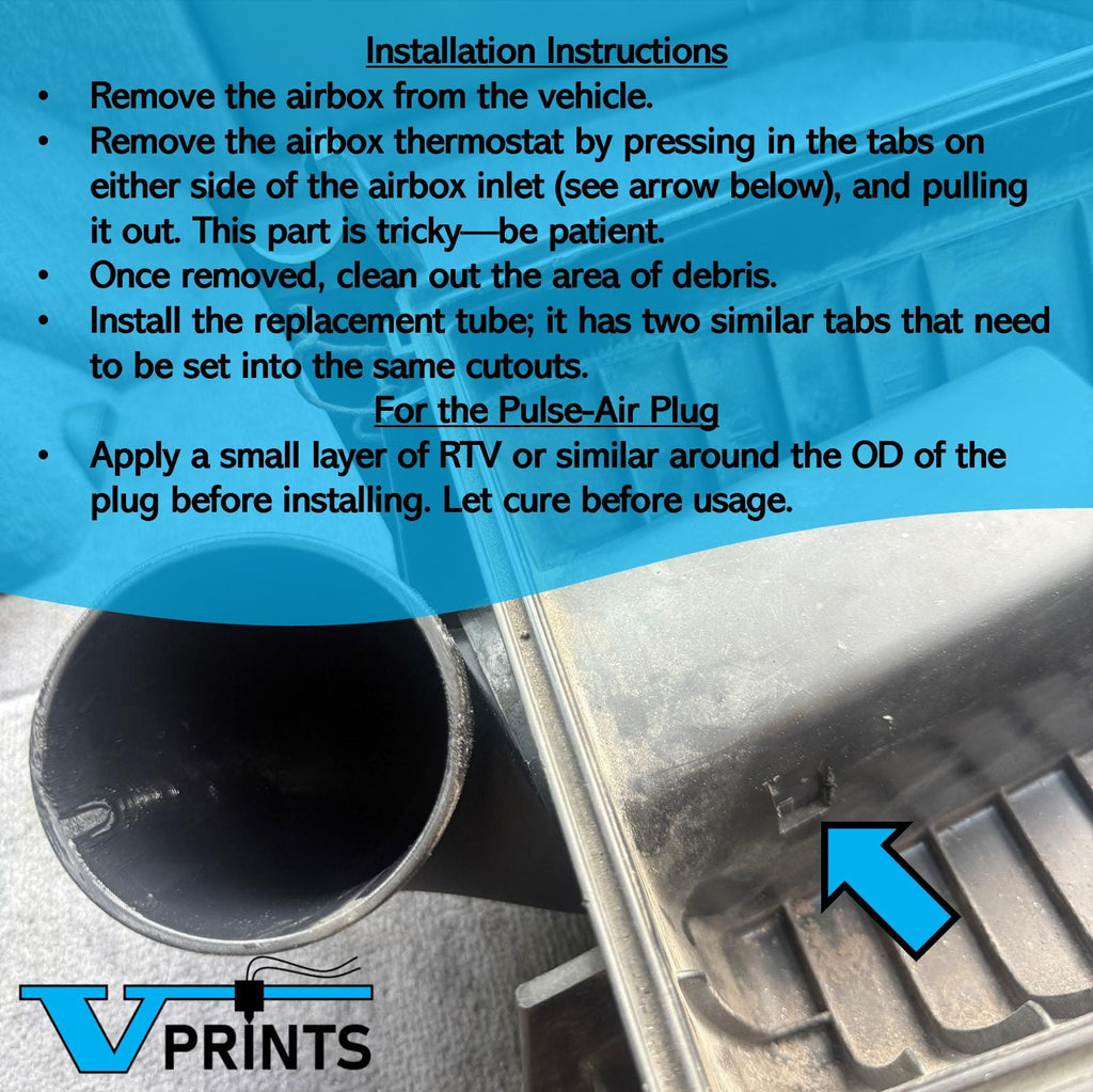 Volvo 740 & 940 Airbox Thermostat Delete Tube
