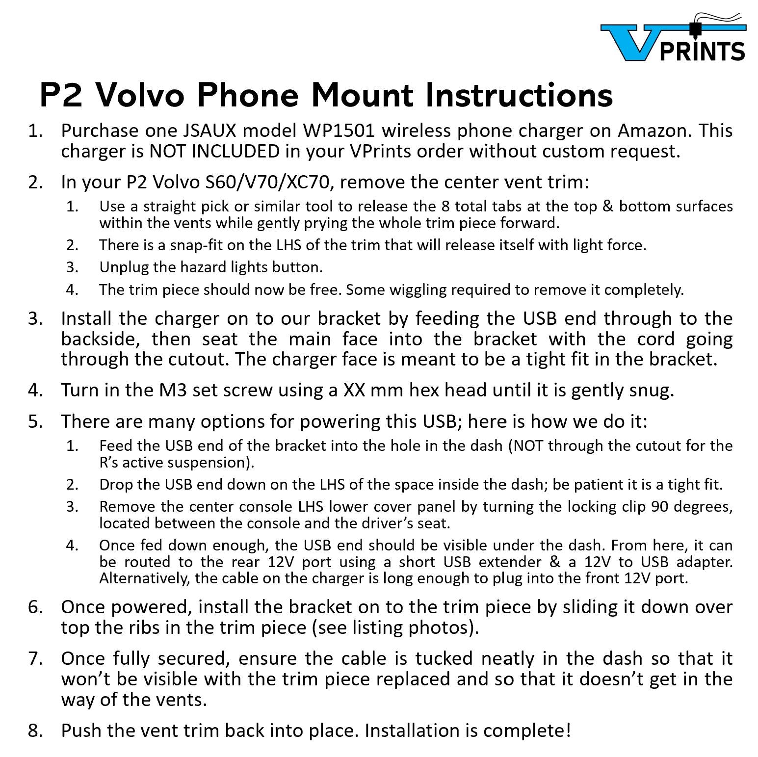 Volvo P2 Dash Mount for MagSafe Phone Charger