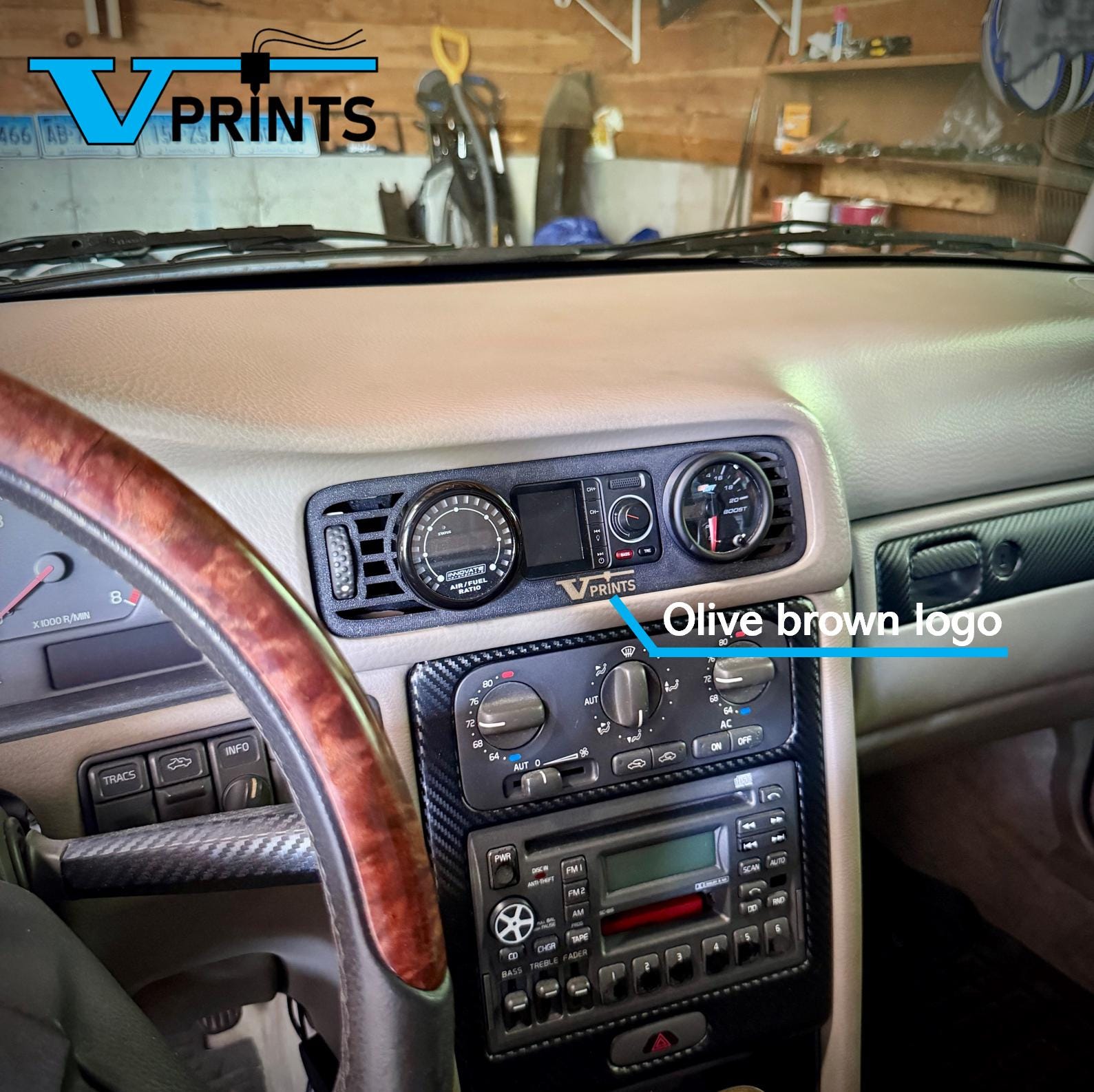 Volvo S70 V70 C70 Center Dash Gauge Plates
