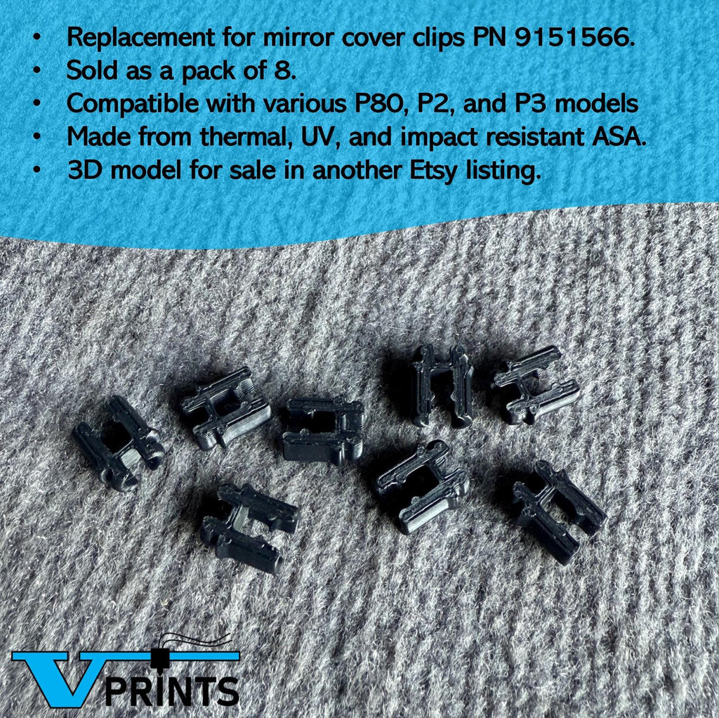 Volvo P80 P2 P3 Mirror Cover Clips Set
