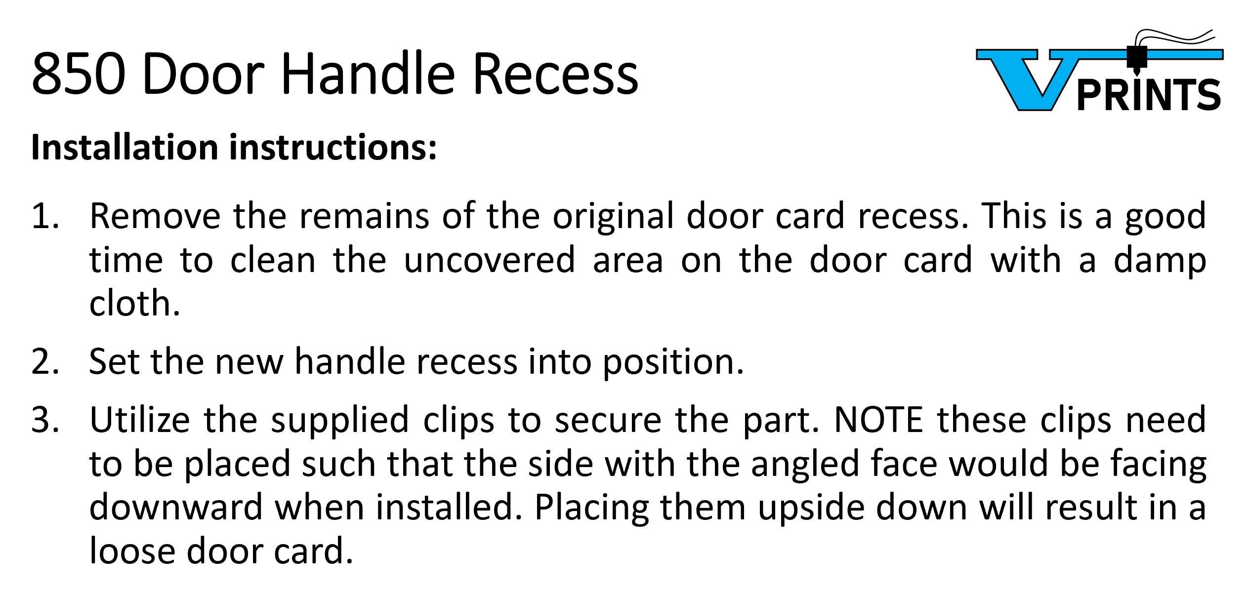 Volvo 850 Door Handle Recess