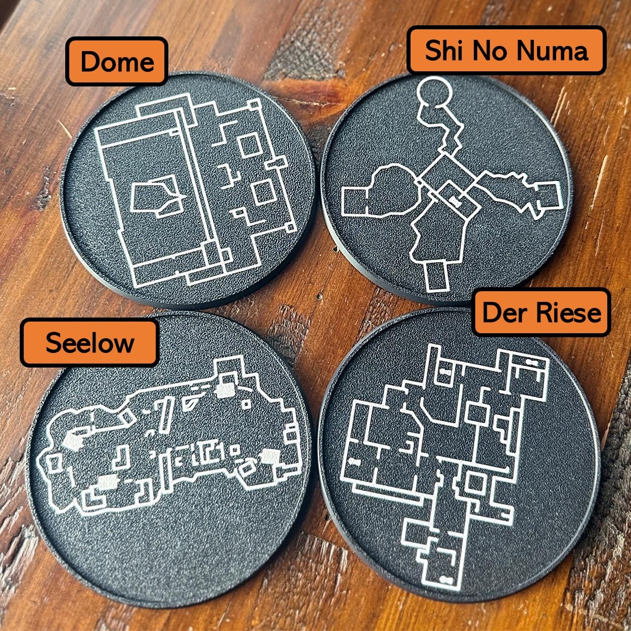 COD WAW Map Layout Coaster Sets (MP & Zombies)