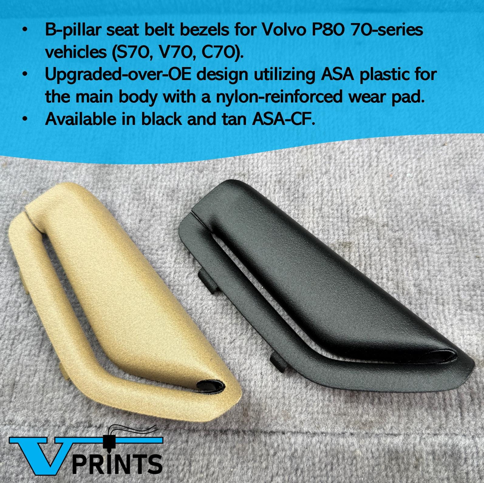 Volvo S70 & V70 Seat Belt Bezels