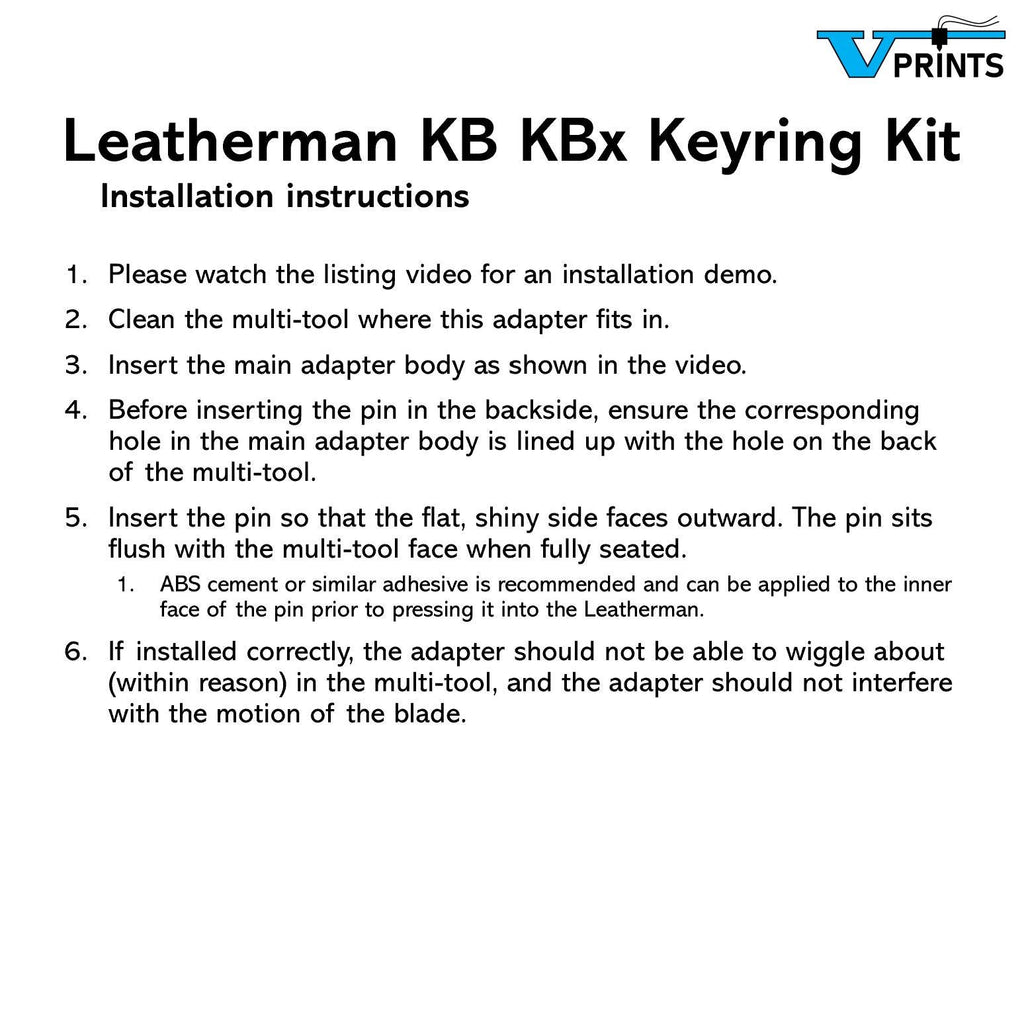 Leatherman KB KBx Keyring Adapter Kit