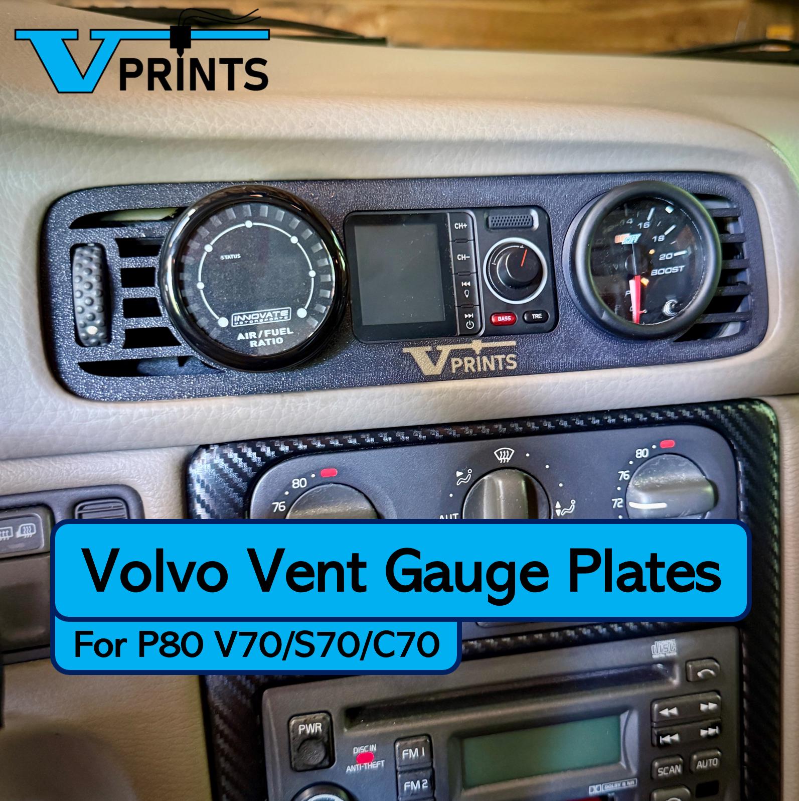 Volvo S70 V70 C70 Center Dash Gauge Plates