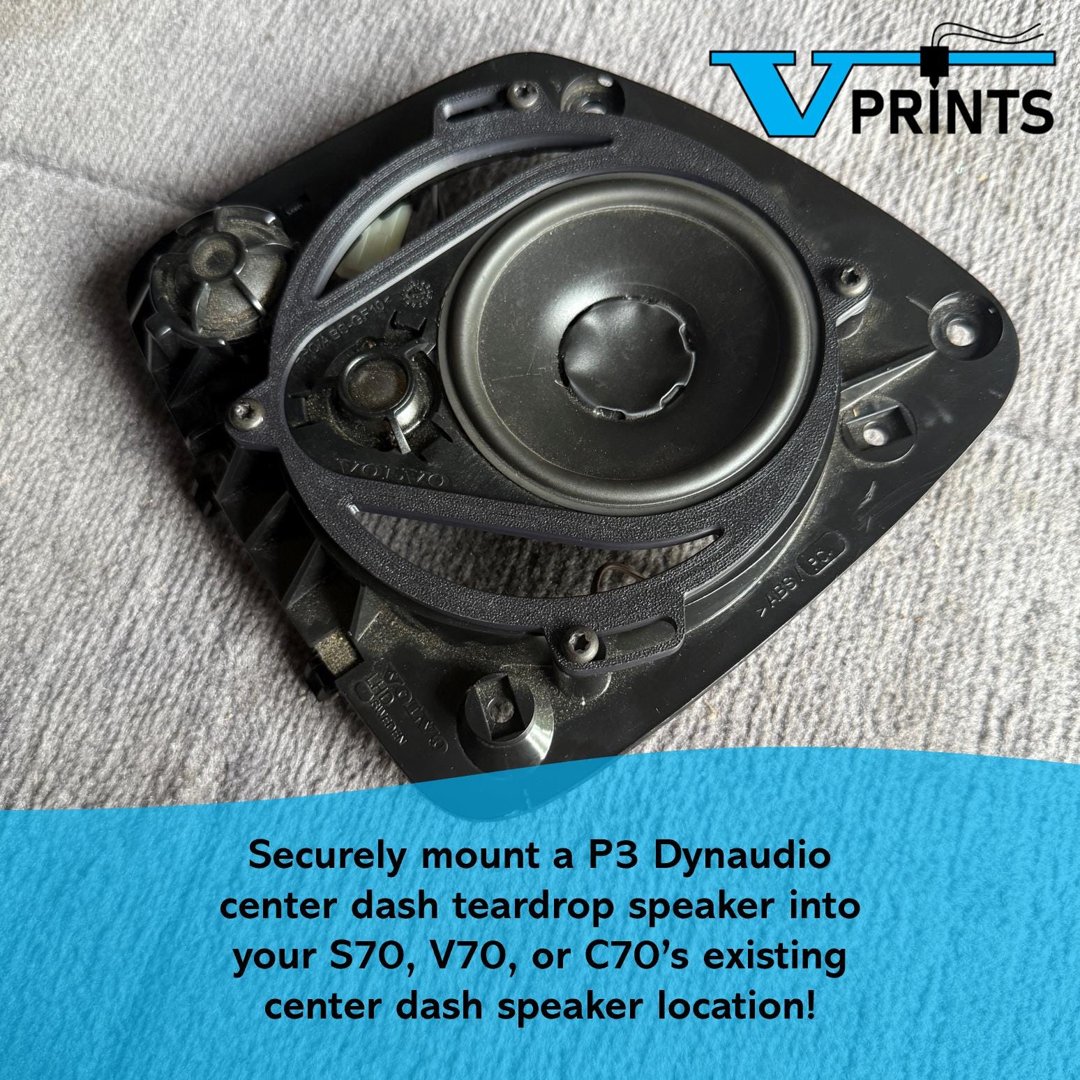 Volvo S70 V70 C70 Dynaudio P3 Teardrop Speaker Adapter