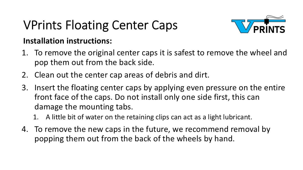 Volvo P80 & P2 Floating Wheel Center Cap Set