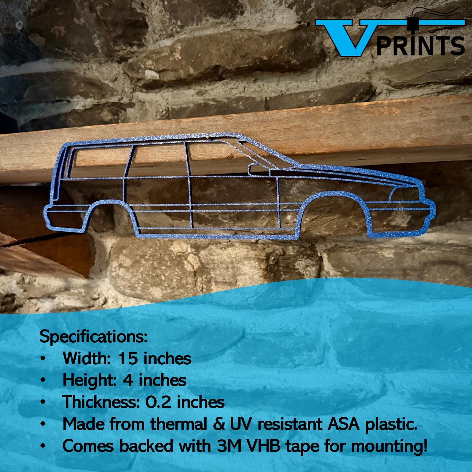 Volvo S70 & V70 Silhouette Wall Art