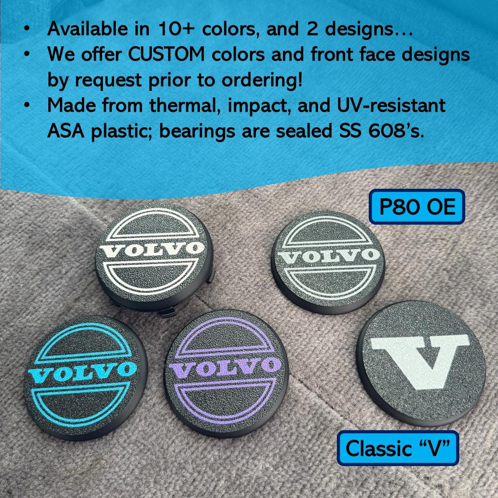 Volvo P80 & P2 Floating Wheel Center Cap Set