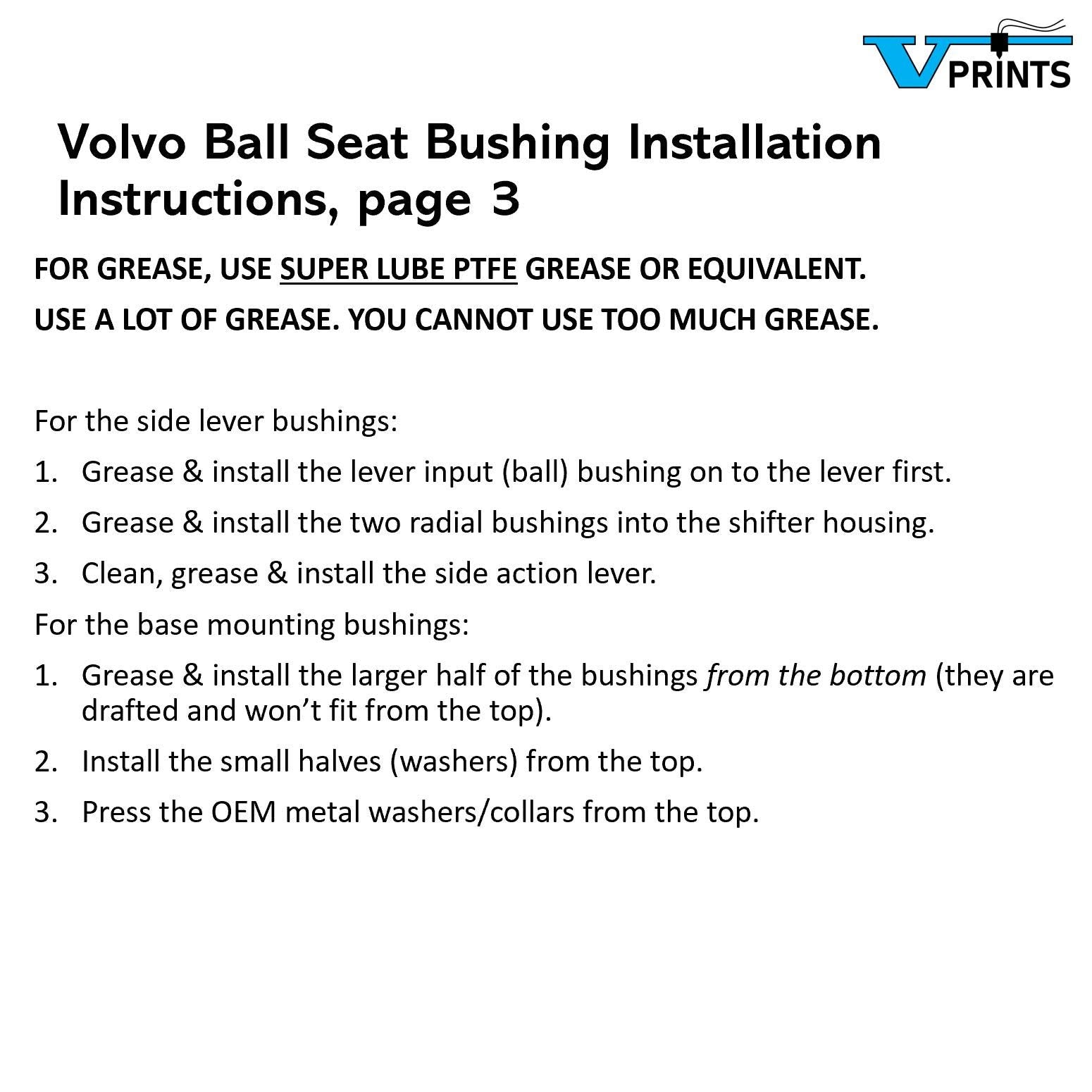 Volvo Early P80 Shifter Bushings Precision Upgrade Kit